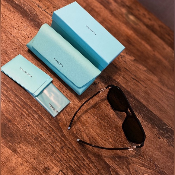 Tiffany & Co. HardWear Sunglasses in Black Acetate with Dark Gray Lenses TF4198 main image 4